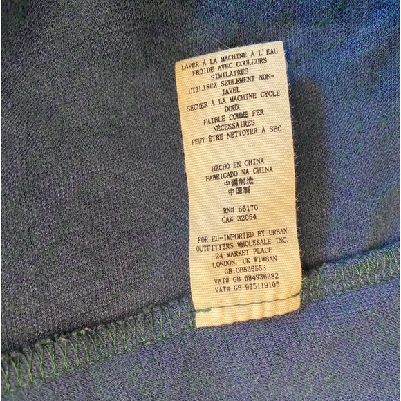 FREE PEOPLE Amelia Blue Combo Print Knit Mini Dress Size S - Picture 4 of 6